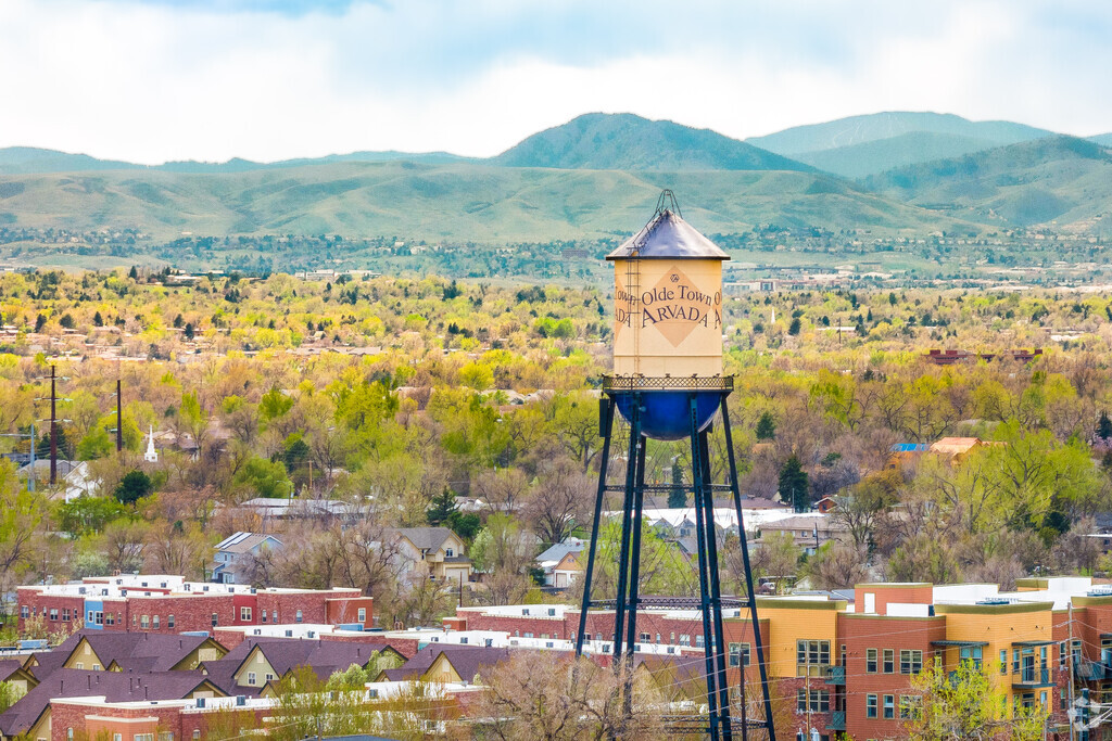 Bird's eye view of Olde Town Arvada, CO